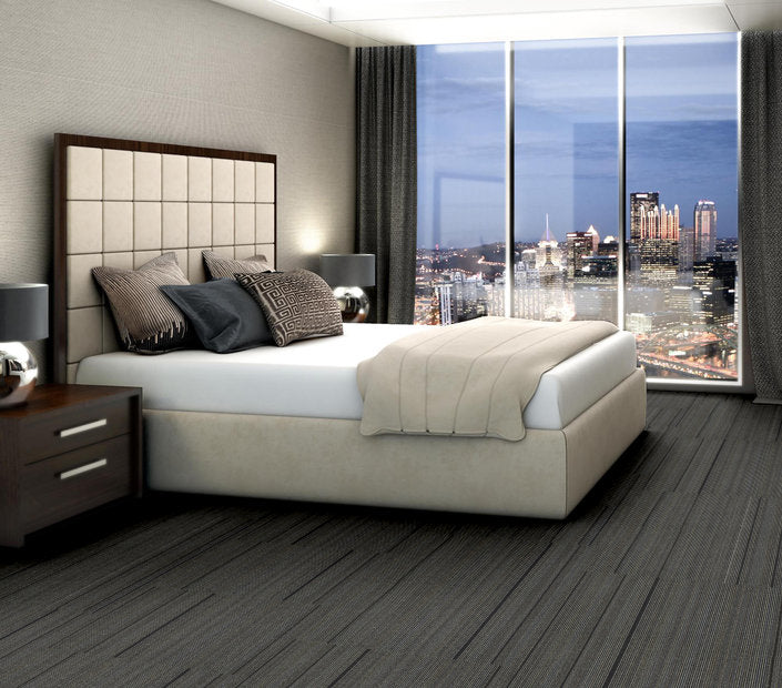 Philadelphia Commercial - Link - Wired Carpet Tile - Spark 92795 Installed