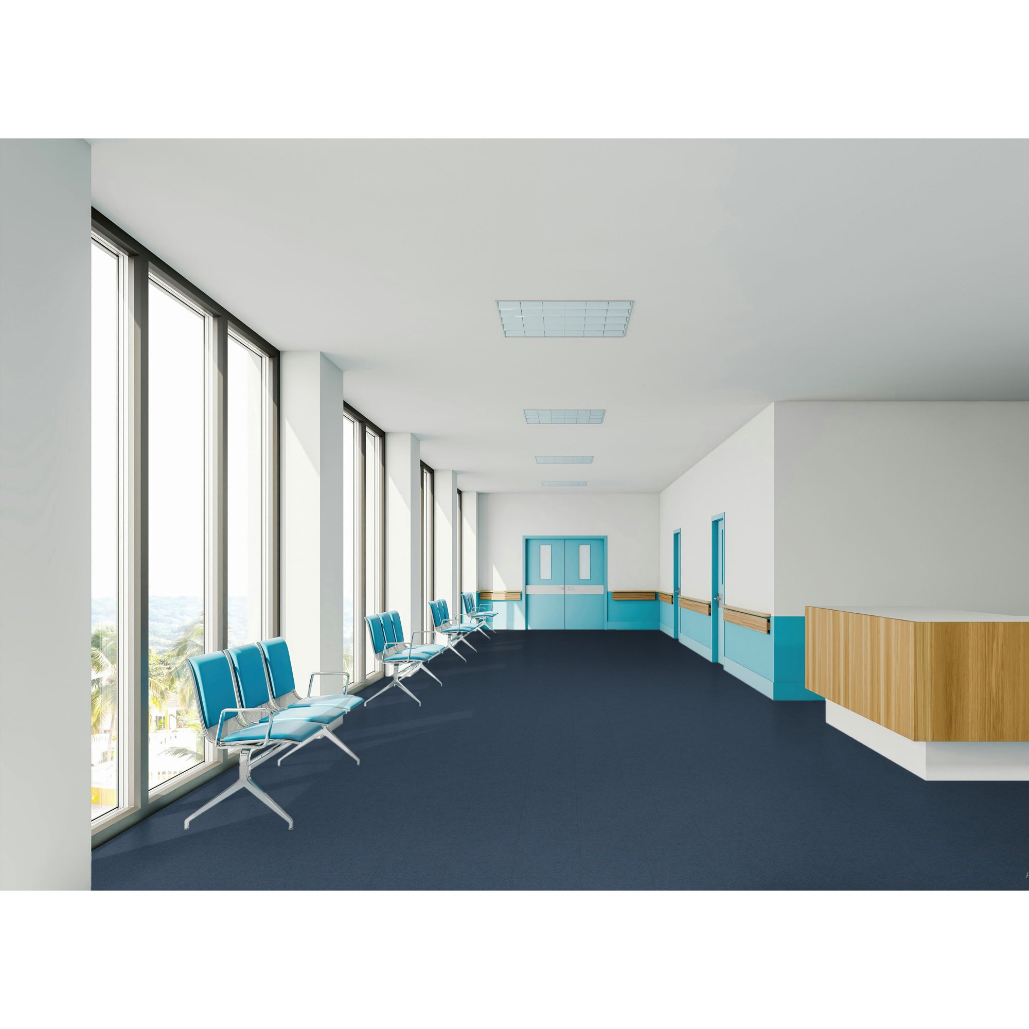 Armstrong Commercial - Premium Excelon Crown Texture - Vinyl Composition Tile - Victoria Blue