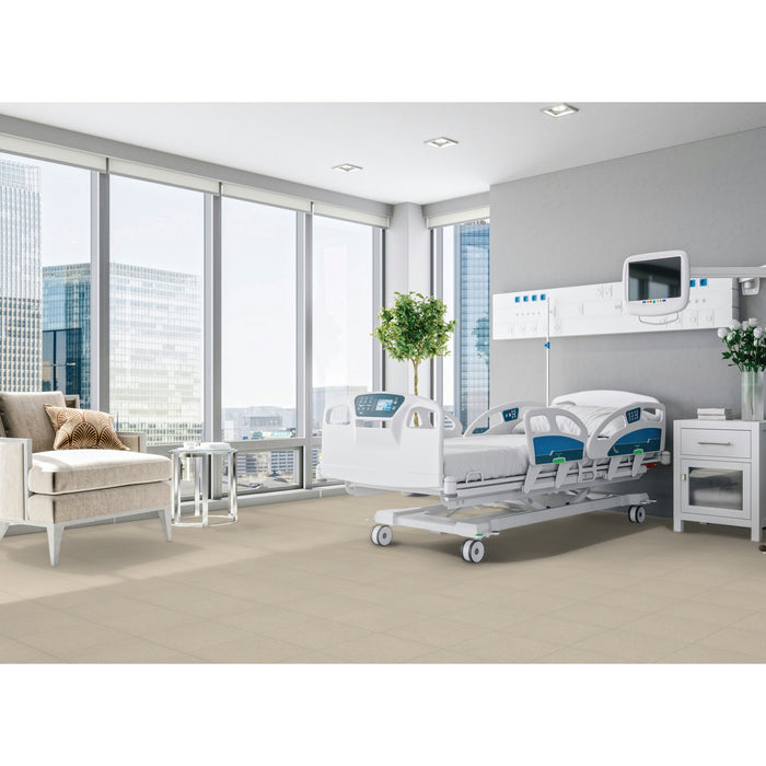 Armstrong Commercial - Premium Excelon Crown Texture - Vinyl Composition Tile - Antique White Installed