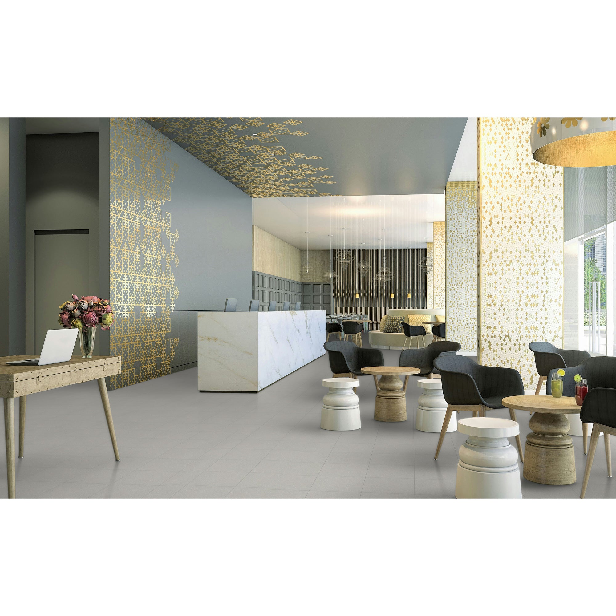 Armstrong Commercial - Premium Excelon Crown Texture - Vinyl Composition Tile - Soft Warm Gray
