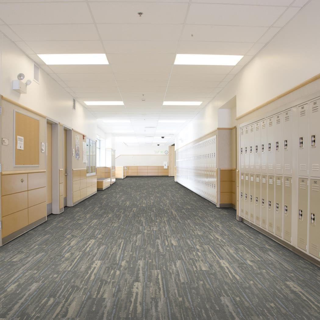Shaw Contract - The Park - Renew Tile - Carpet Tile - Recharge School Installation