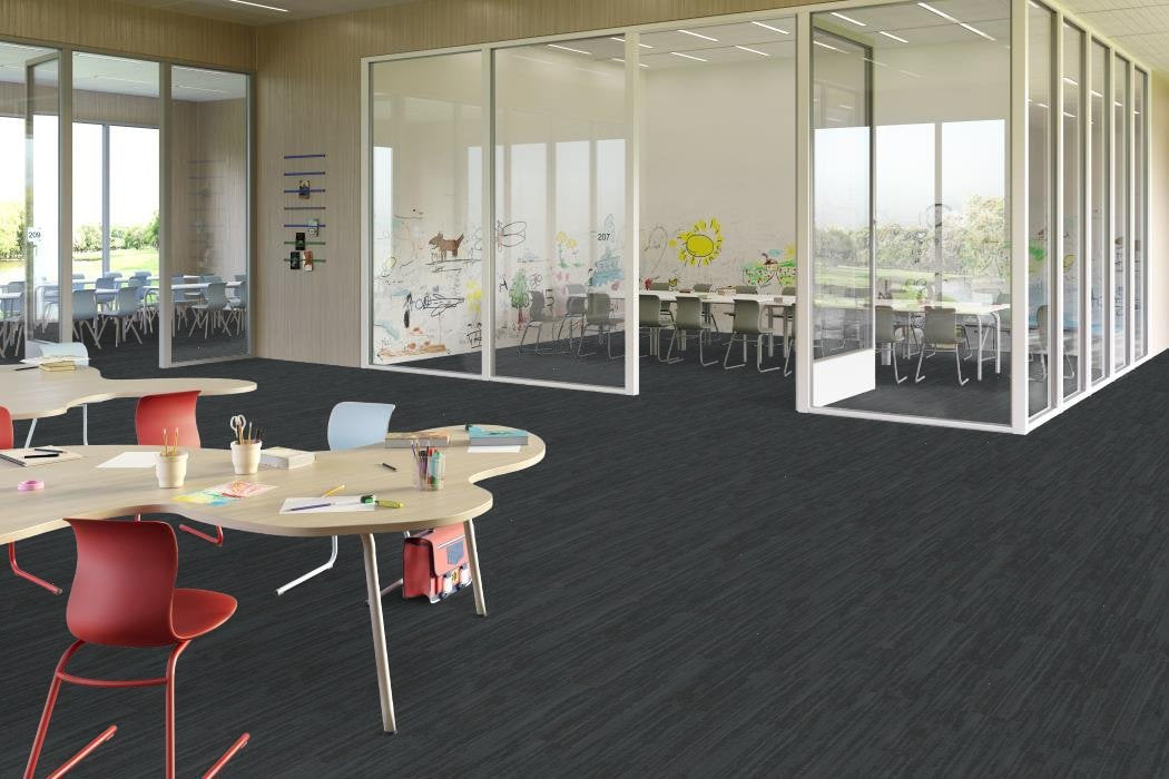 Shaw Contract - The Park - Drift Tile - Carpet Tile - Inspire Classroom Install