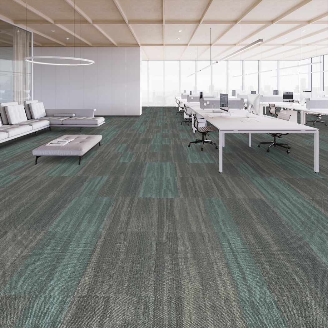Shaw Contract - Places - Sea Edge Tile - Carpet Tile - Adventure Teal