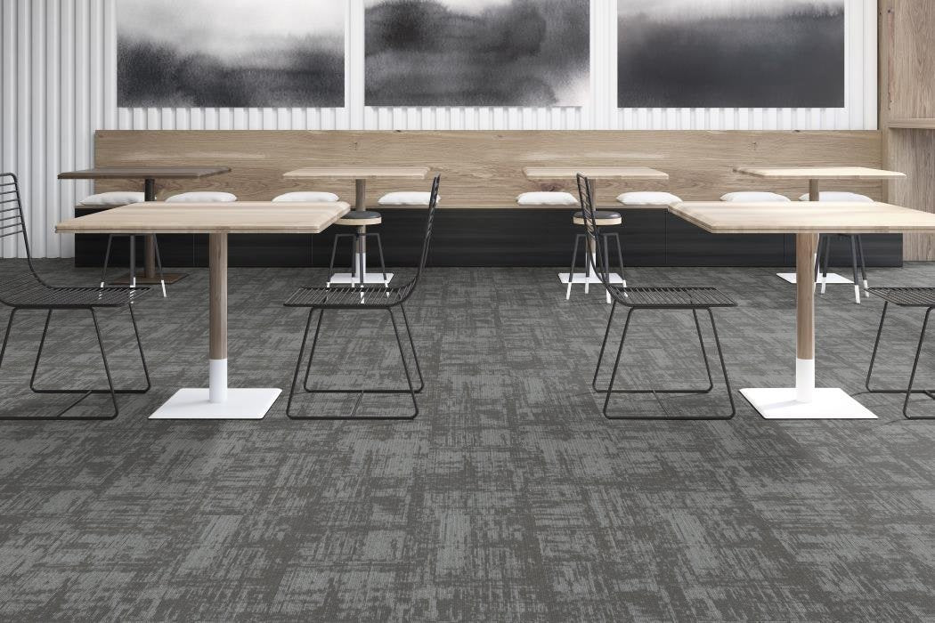 Shaw Contract - Creating Space - Aware - Carpet Tile - Graphite Room Scene