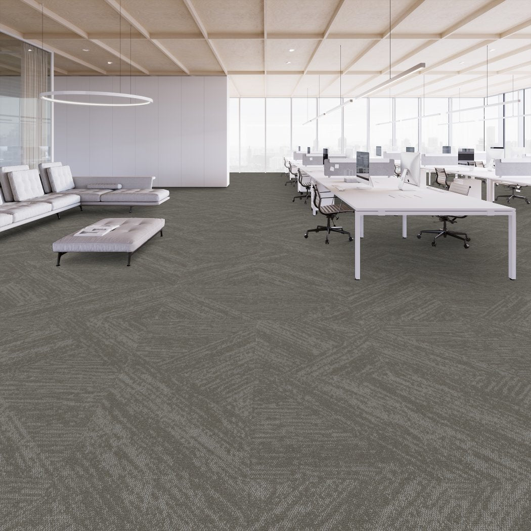 Shaw Contract - Floor Architecture - Bisect Tile - Carpet Tile - Clay Room Scene