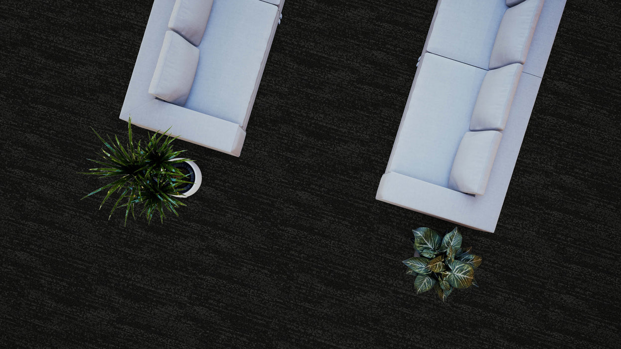 Mohawk - Sketch Effect - Framed Structure Commercial Carpet Tile w/ Ecoflex Matrix - 989 Charcoal Room sCene