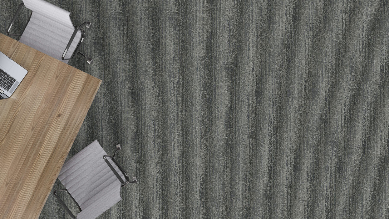 Mohawk - Sketch Effect - Framed Structure Commercial Carpet Tile w/ Ecoflex Matrix - 937 Steel Room Scene
