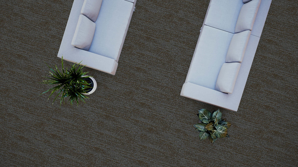 Mohawk - Sketch Effect - Framed Structure Commercial Carpet Tile w/ Ecoflex Matrix - 948 Brown Oak Room SCene