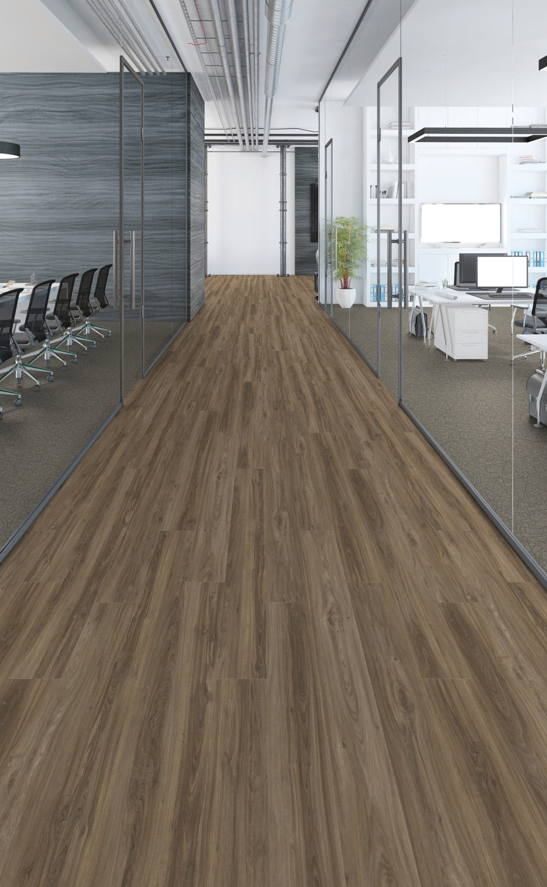 Aladdin Commercial - Wildwood Preserve - 8 in. x 48 in. Luxury Vinyl - Sea Spray Oak
