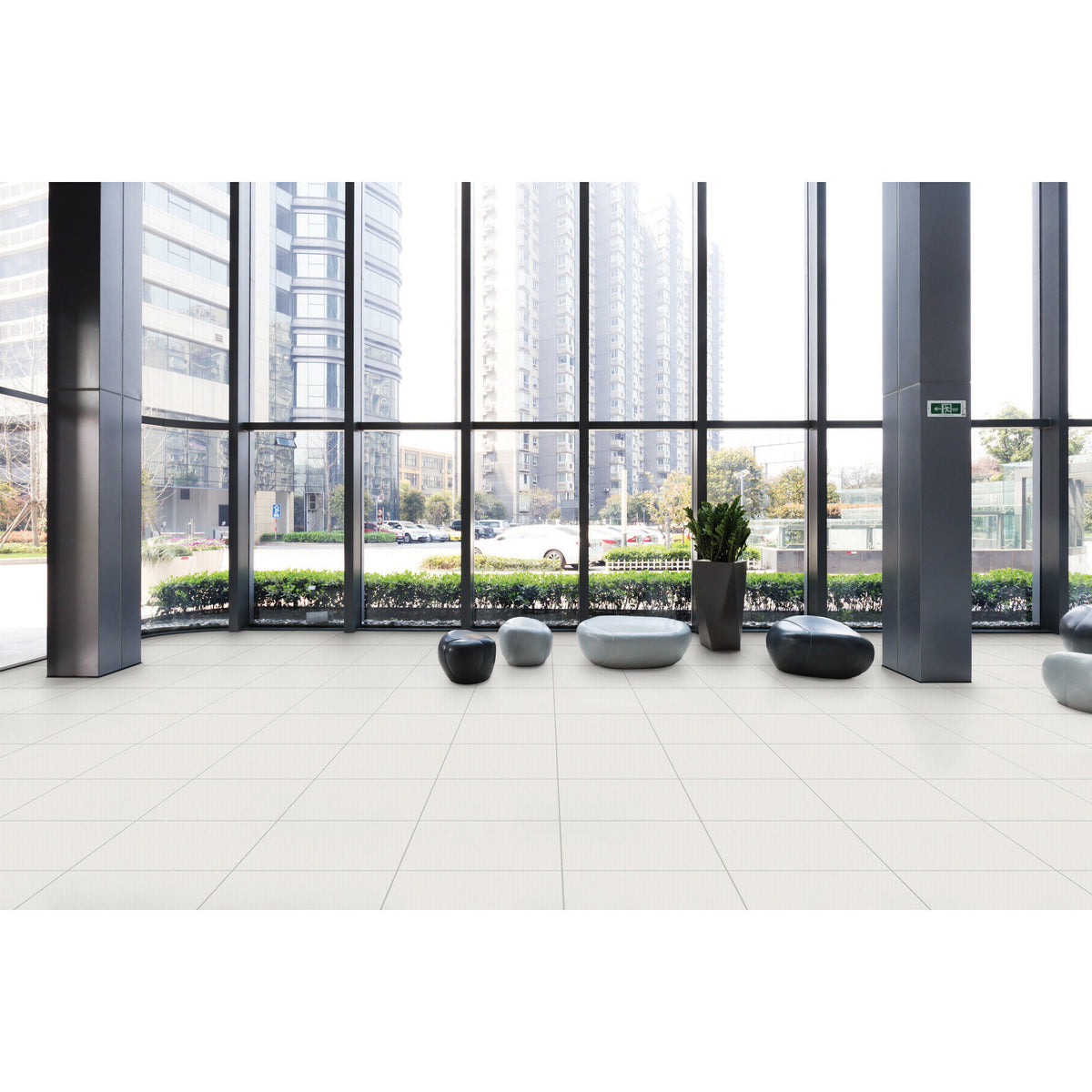 American Olean - Minimum - 24 in. x 24 in. - Porcelain Tile - Matte - White Installed