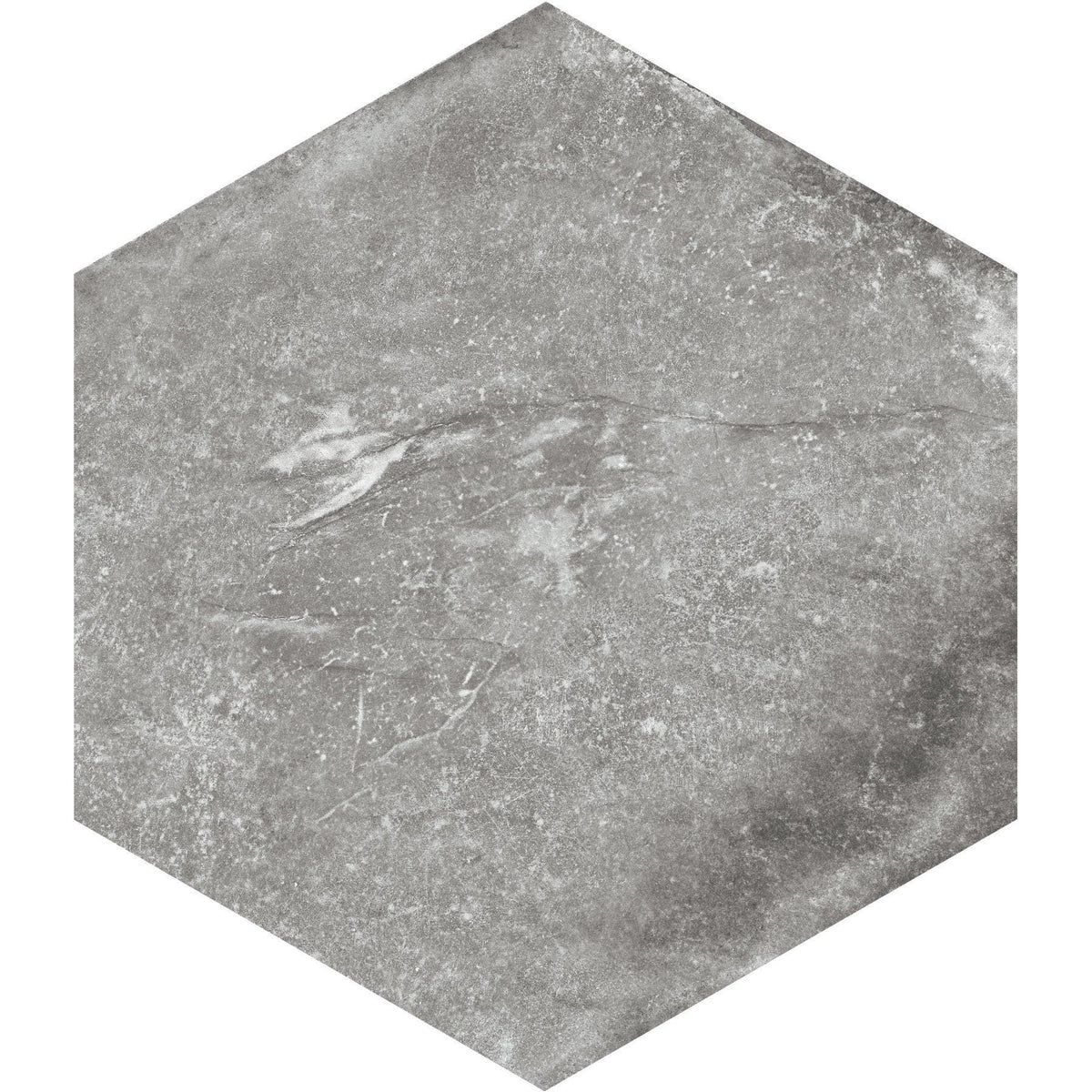 American Olean - Solstice 8&quot; Hexagon Porcelain Tile - Spring Grey ST33