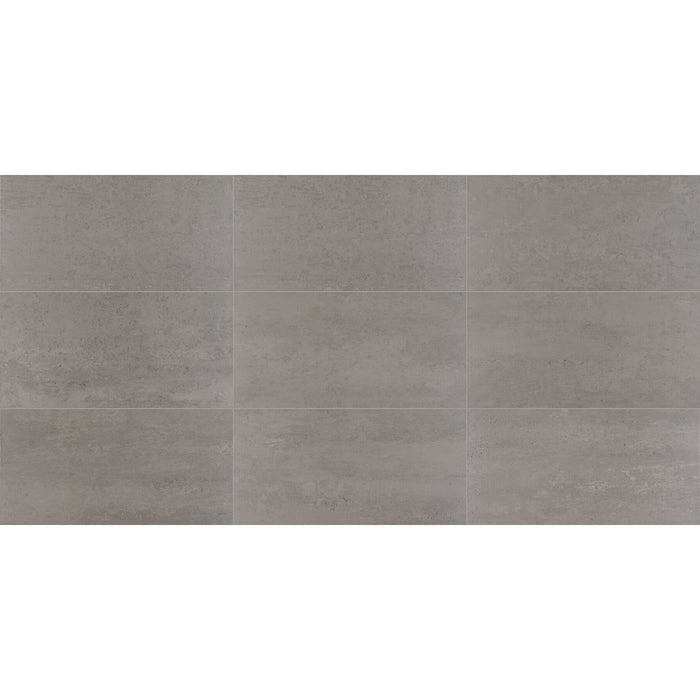 American Olean - Theoretical - 12 in. x 24 in. - Porcelain Tile - Matte - Creative Gray Installed
