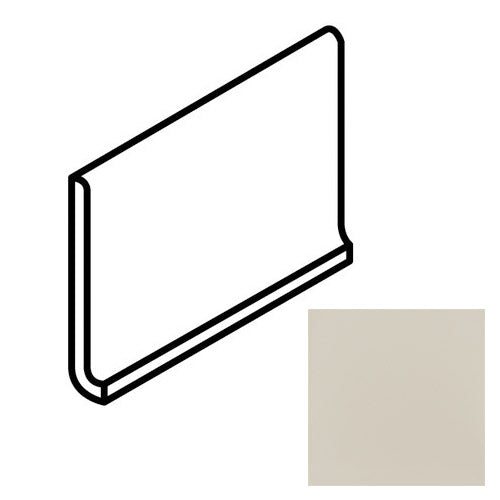 American Olean - Minimum - 6 in. x 12 in. - Porcelain Cove Base Trim - Matte - Beige