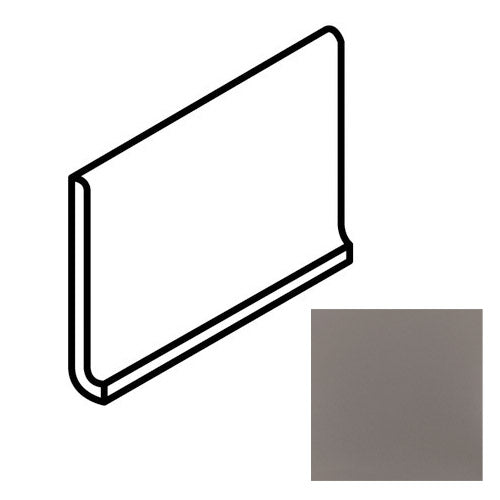 American Olean - Minimum - 6 in. x 12 in. - Porcelain Cove Base Trim - Matte - Taupe