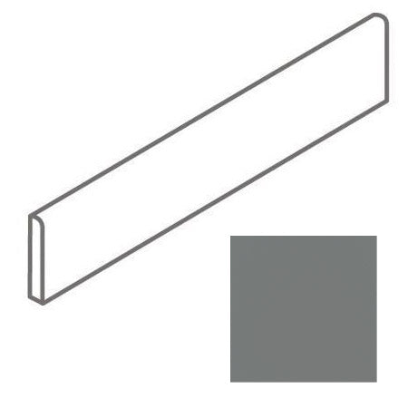 American Olean - Minimum - 4 in. x 24 in. - Porcelain Bullnose Trim - Matte - Charcoal