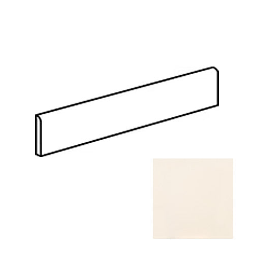 American Olean - Clay Canvas - 4 in. x 24 in. - Bullnose Tile Trim - Polished - Chalk