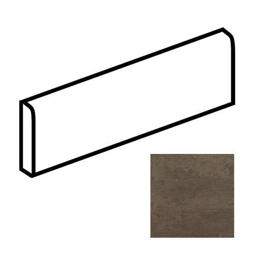 American Olean - Theoretical - 3 in. x 12 in. - Porcelain Bullnose Trim - Matte - Absolute Brown