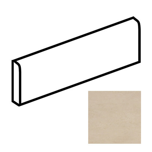 American Olean - Theoretical Evolved - 3 in. x 12 in. - Porcelain Bullnose Trim - Matte - Balanced Beige