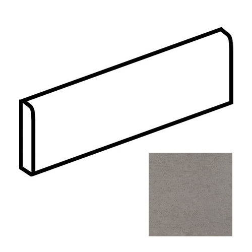 American Olean - Theoretical - 3 in. x 12 in. - Porcelain Bullnose Trim - Matte - Creative Gray