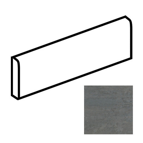 American Olean - Theoretical Evolved - 3 in. x 12 in. - Porcelain Bullnose Trim - Matte - Eternity Blue