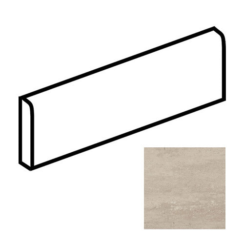 American Olean - Theoretical - 3 in. x 12 in. - Porcelain Bullnose Trim - Matte - Fundamental Gray