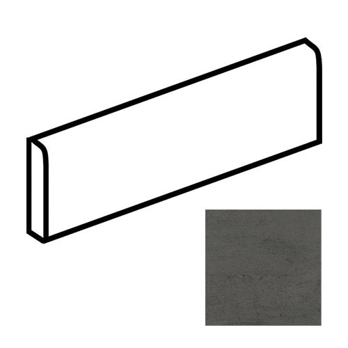 American Olean - Theoretical - 3 in. x 12 in. - Porcelain Bullnose Trim - Matte - Imaginative Gray