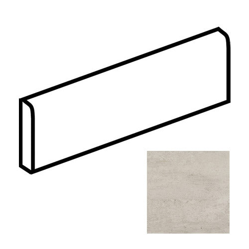 American Olean - Theoretical - 3 in. x 12 in. - Porcelain Bullnose Trim - Matte - Logical Gray