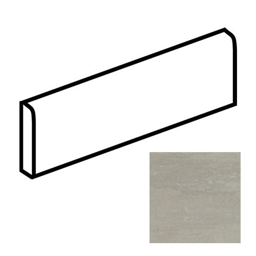 American Olean - Theoretical Evolved - 3 in. x 12 in. - Porcelain Bullnose Trim - Matte - Quiet Gray