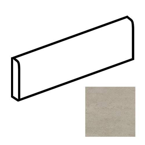 American Olean - Theoretical Evolved - 3 in. x 12 in. - Porcelain Bullnose Trim - Matte - Reflective Taupe