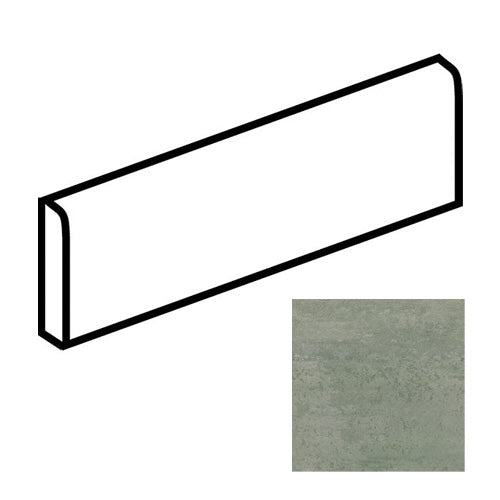 American Olean - Theoretical Evolved - 3 in. x 12 in. - Porcelain Bullnose Trim - Matte - Soft Sage