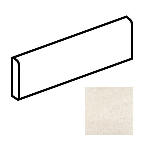 American Olean - Theoretical - 3 in. x 12 in. - Porcelain Bullnose Trim - Matte - Whimsical White