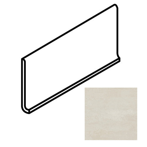 American Olean - Theoretical Evolved - 6 in. x 12 in. - Porcelain Cove Base Trim - Matte - Candid Cream