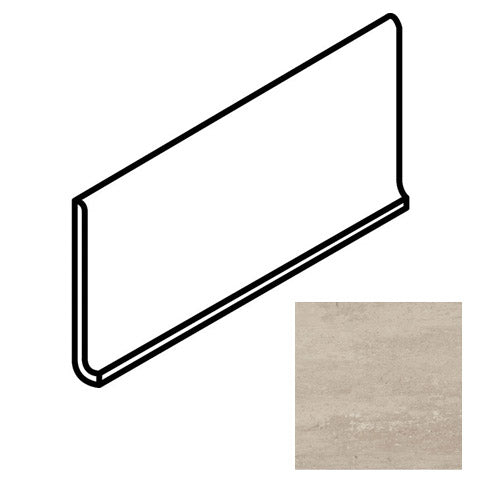 American Olean - Theoretical - 6 in. x 12 in. - Porcelain Cove Base Trim - Matte - Fundamental Gray