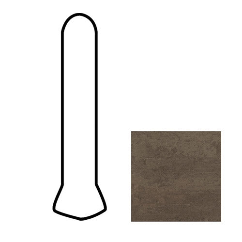 American Olean - Theoretical - 1 in. x 6 in. - Porcelain Cove Outcorner Trim - Matte - Absolute Brown