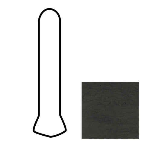 American Olean - Theoretical - 1 in. x 6 in. - Porcelain Cove Outcorner Trim - Matte - Abstract Black