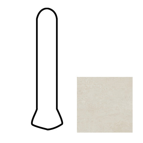 American Olean - Theoretical Evolved - 1 in. x 6 in. - Porcelain Cove Outcorner Trim - Matte - Candid Cream