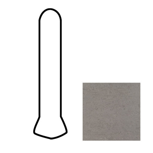 American Olean - Theoretical - 1 in. x 6 in. - Porcelain Cove Outcorner Trim - Matte - Creative Gray