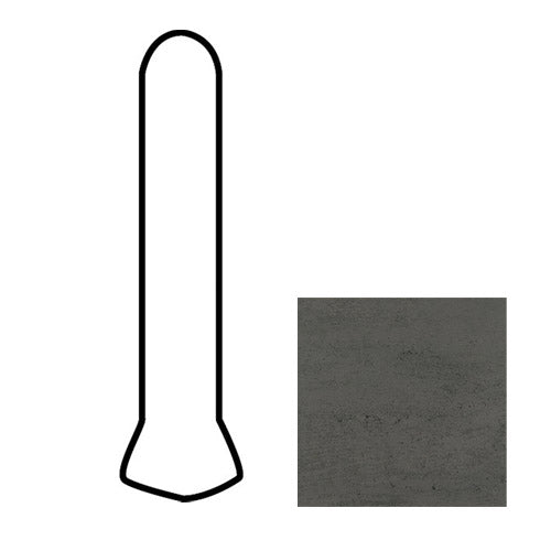 American Olean - Theoretical - 1 in. x 6 in. - Porcelain Cove Outcorner Trim - Matte - Imaginative Gray