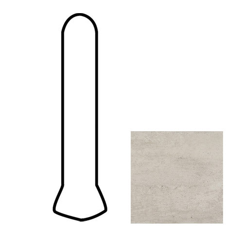 American Olean - Theoretical - 1 in. x 6 in. - Porcelain Cove Outcorner Trim - Matte - Logical Gray