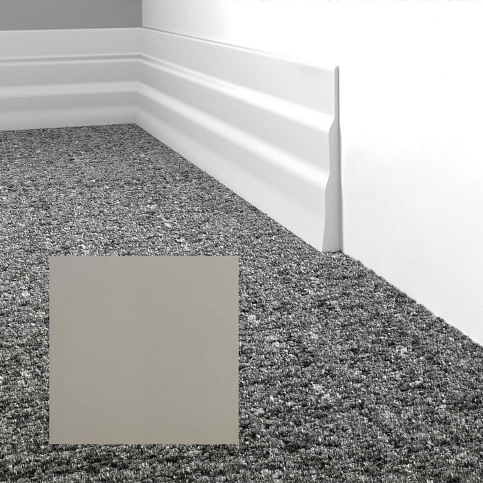 Mohawk - Elemental Edges - 4.5 in. Tapered Wave Rubber Wall Base - Dove