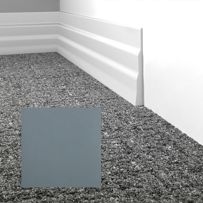 Mohawk - Elemental Edges - 5.5 in. Tapered Wave Architectural Rubber Wall Base - Gunmetal
