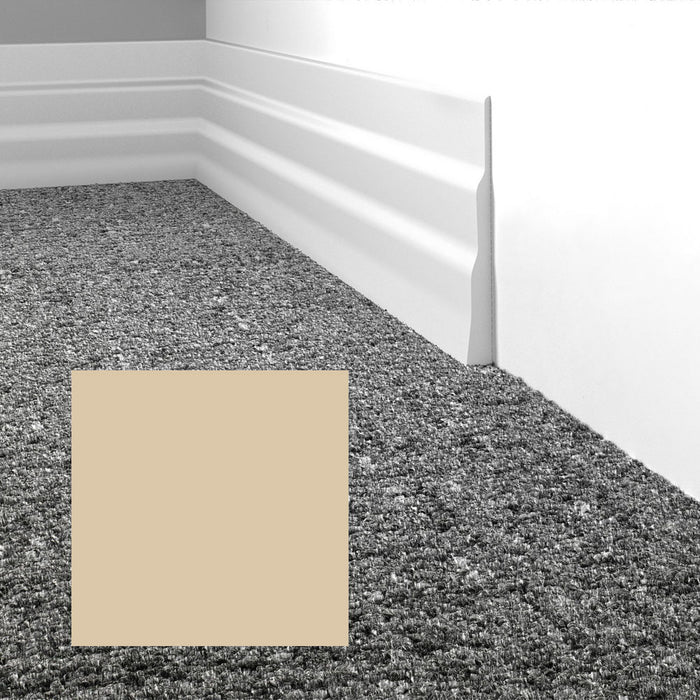 Mohawk - Elemental Edges - 5.5 in. Tapered Wave Rubber Wall Base - Sand