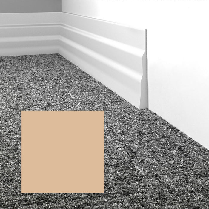 Mohawk - Elemental Edges - 5.5 in. Tapered Wave Rubber Wall Base - Pale Earth