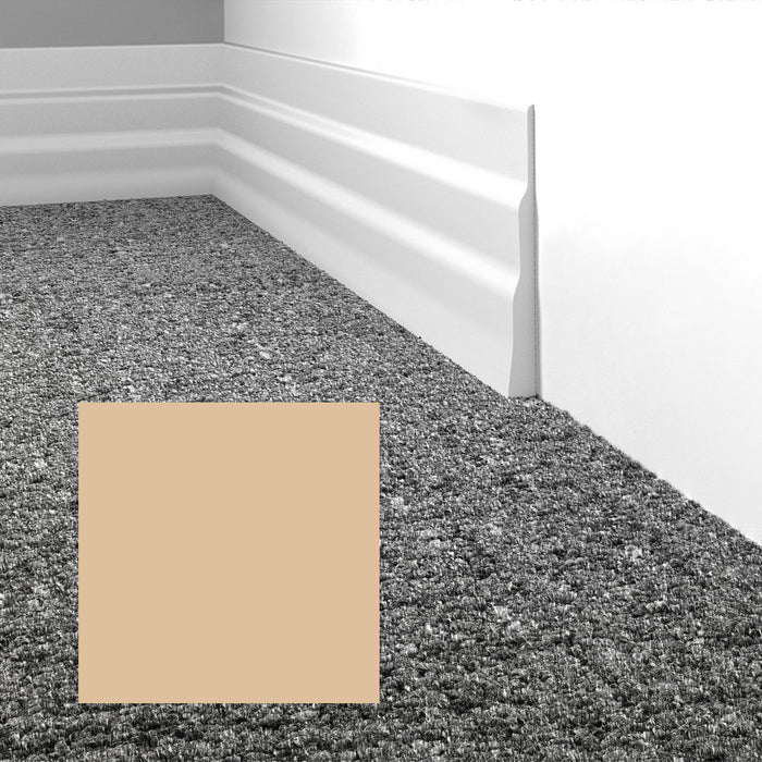 Mohawk - Elemental Edges - 4.5 in. Tapered Wave Rubber Wall Base - Tan