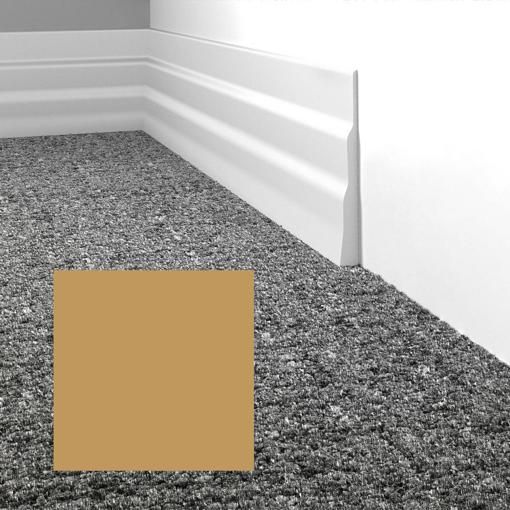 Mohawk - Elemental Edges - 5.5 in. Tapered Wave Rubber Wall Base - Mustard