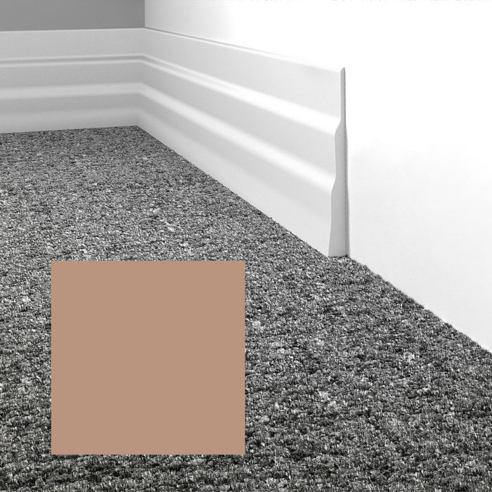 Mohawk - Elemental Edges - 4.5 in. Tapered Wave Rubber Wall Base - Toast