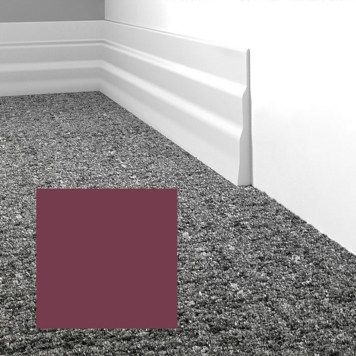 Mohawk - Elemental Edges - 4.5 in. Tapered Wave Rubber Wall Base - Plum
