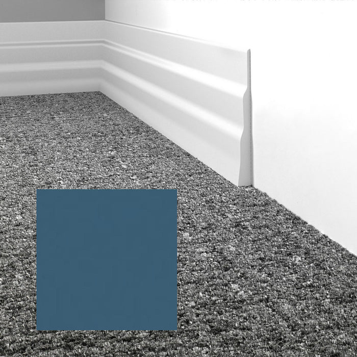 Mohawk - Elemental Edges - 5.5 in. Tapered Wave Rubber Wall Base - Dark Teal