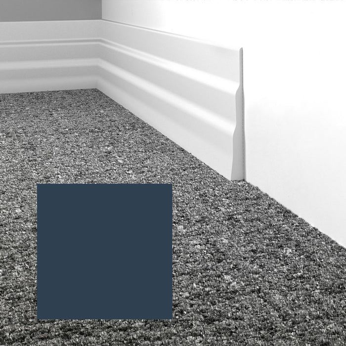 Mohawk - Elemental Edges - 5.5 in. Tapered Wave Rubber Wall Base - Storm Blue