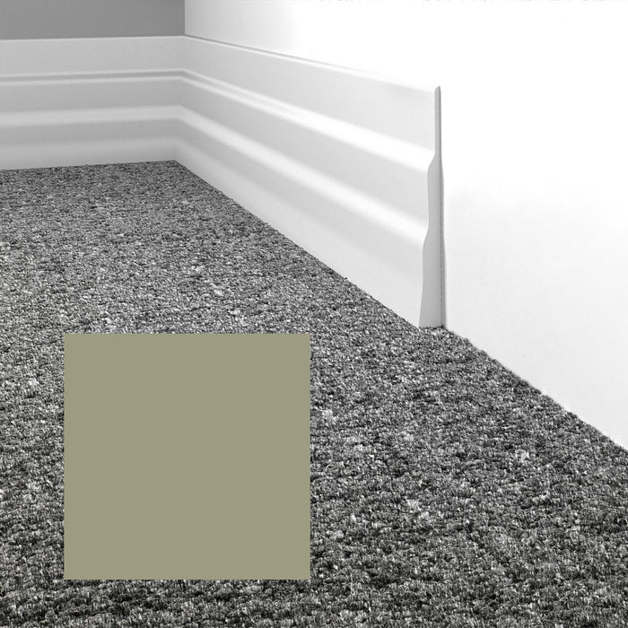Mohawk - Elemental Edges - 5.5 in. Tapered Wave Rubber Wall Base - Pale Olive